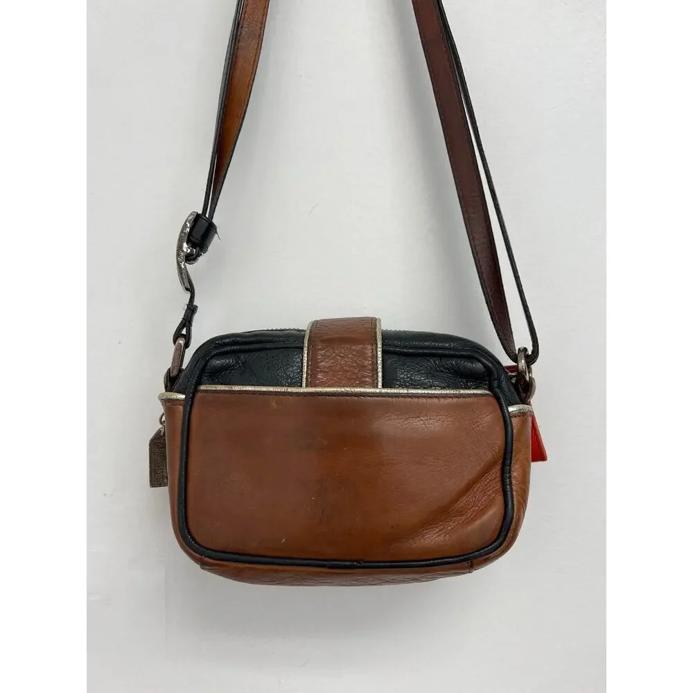 Brighton Camera Leather Shoulder Crossbody Convertible Small Bag Novelty Retro